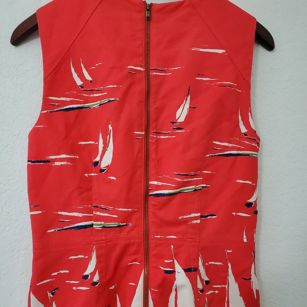 Anthropologie Maeve Berru Poplin Flare Dress 4 - Picture 7 of 11